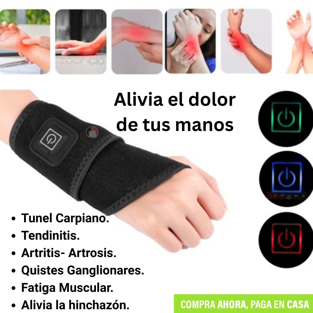 Alivio comprobado para artritis, tendinitis, tunel carpiano| MUÑEQUERA TERMAPRO
